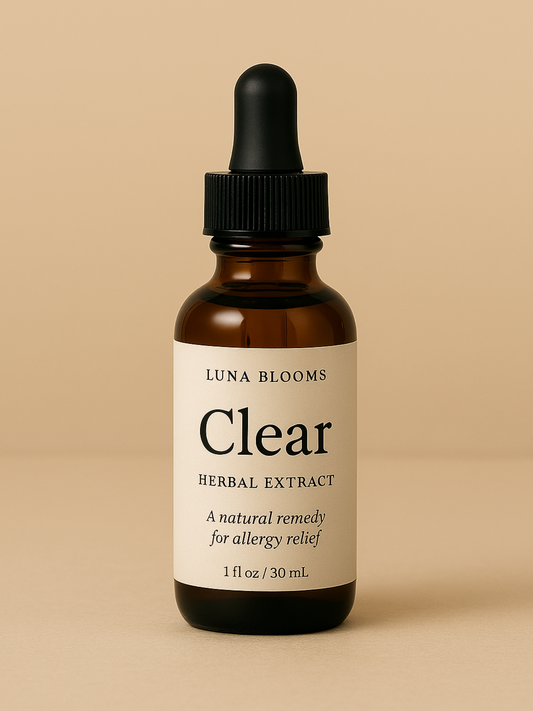 Clear Tincture by Luna Blooms – Herbal formula for allergy relief and histamine balance